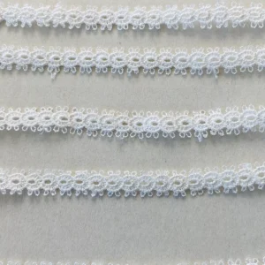 3 Yards Bright White Ribbon Eyelet Trim Sewing/Crafts/Bridal/ 1/4" Wide