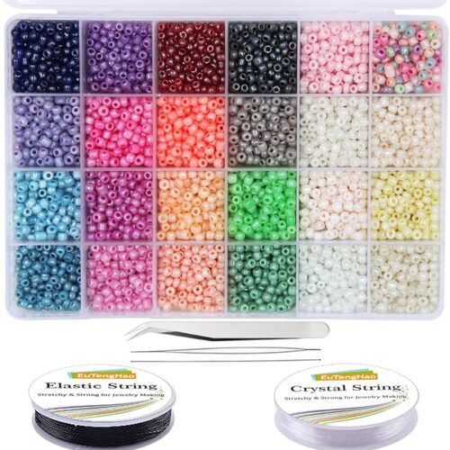 1 6000pcs Glass Seed Beads Small Craft Beads for DIY