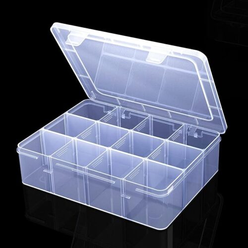 1 2 Grids Organizer Box with Removable Dividers for Jewelry