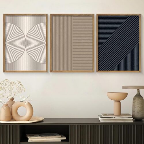 Modern Boho Abstract Line Wall Art Set Of 3
