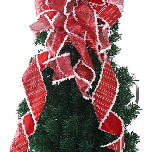 Valentines Day Christmas Wreath Bow Large Red Christmas Bow Tree Topper
