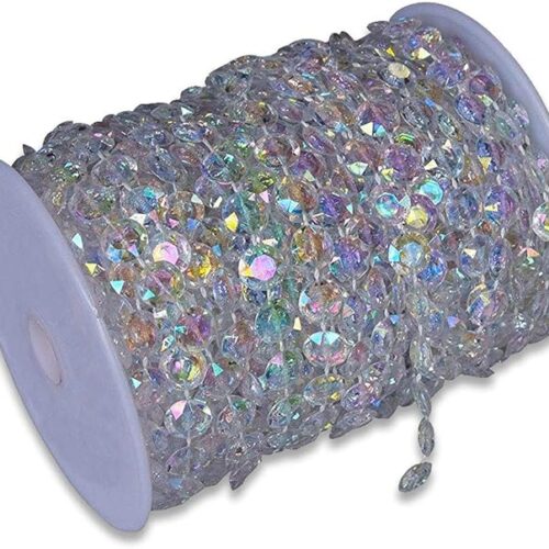 1 DIY Garland Diamond Acrylic Crystal Beads Strand Shimmer