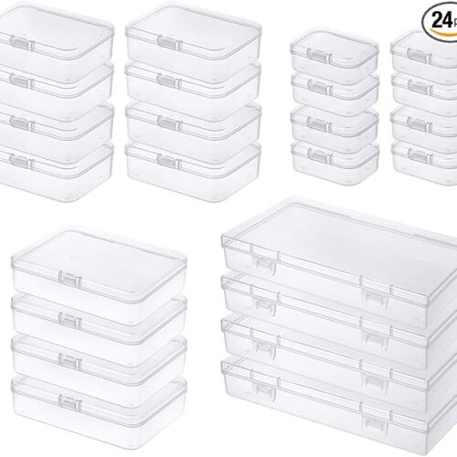 Empty Mini Clear Plastic Organizer Storage Box Containers