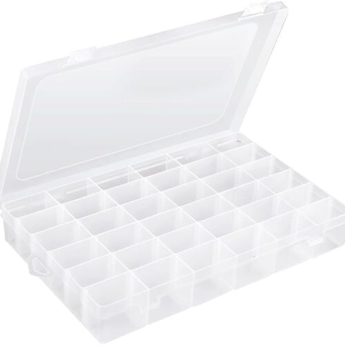 1 36 Grids Clear Plastic Organizer Box