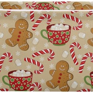 Gingerbread Man Storage Basket Fabric Kitchen Baskets