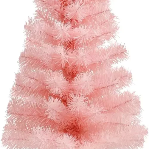1 Pink Mini Tabletop Hinged Christmas Tree