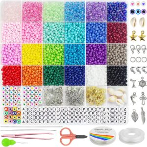 4mm Glass Seed Beads for Jewelry Bracelet Making Kit