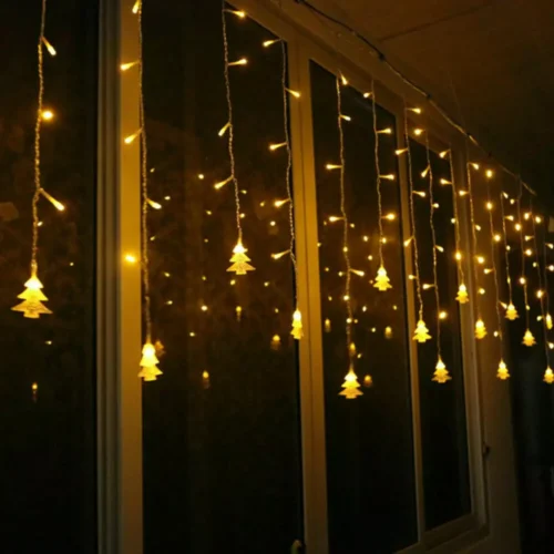 LED Curtain Window Xmas Tree String Fairy Lights Waterproof