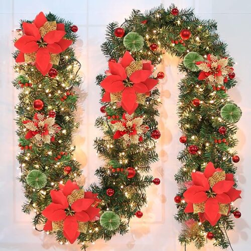 9Ft Pre-lit Christmas Garland