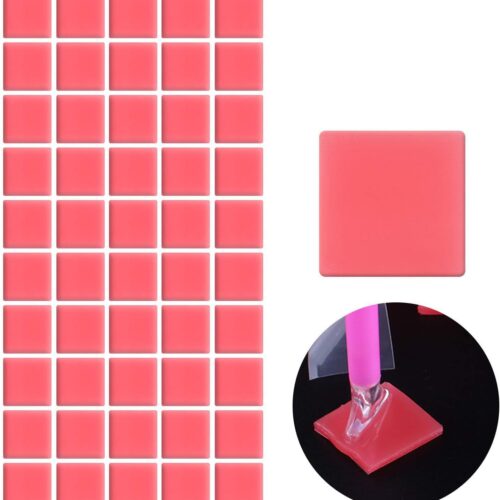 Painting Glue Clay DIY Diamond Embroidery Wax Tool Set (Red 60 pcs)