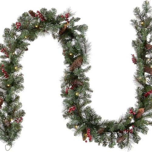 Pre-Lit Artificial Christmas Garland