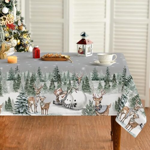 1 Christmas Tablecloth 60×84 Inch
