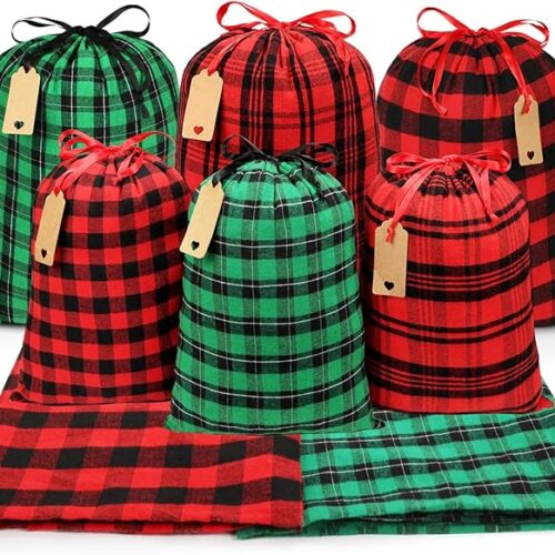 Big Fabric Christmas Gift Bags