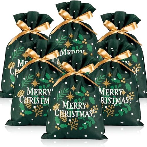 Christmas Drawstring Gift Bags