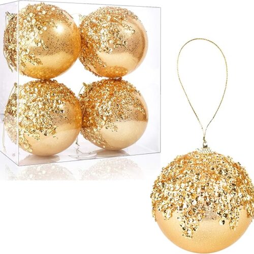 Gold Shatterproof Christmas Ball Ornaments