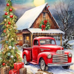 Christmas Truck Diamond Art Kit