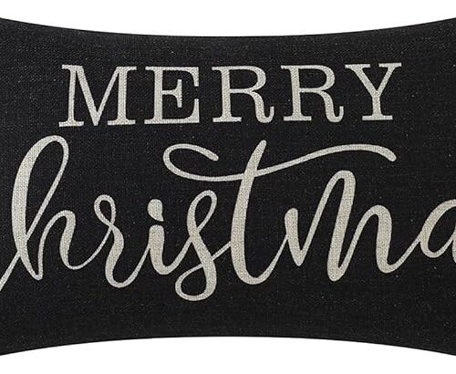 Black Lumbar Throw Pillowcase