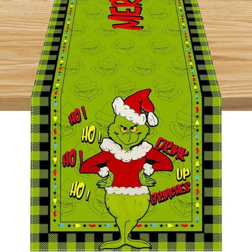 Green Christmas Table Runner