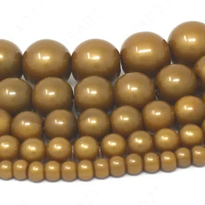 Glass Beads Round Pearl Coated 4mm 6mm 8mm 10mm 12mm 16" Strand