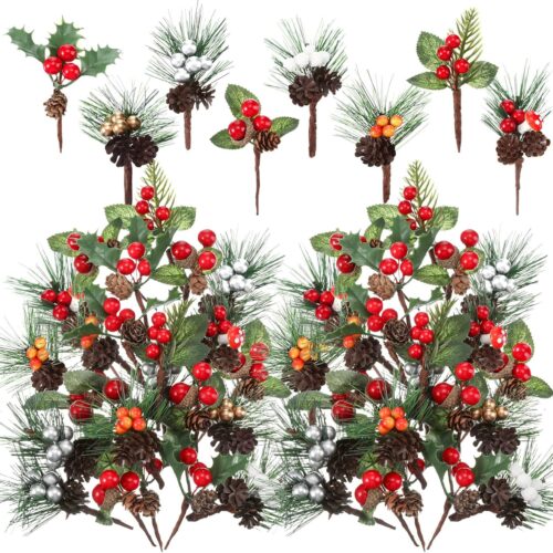 1 48 Pcs Christmas Artificial Pine Picks