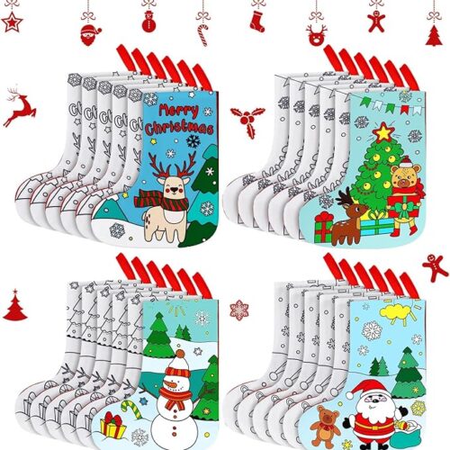 1 Color Your Own Christmas Stockings Kit