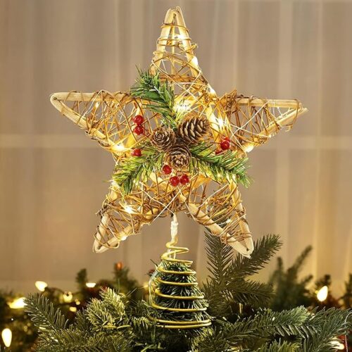 1 Rattan Christmas Tree Topper