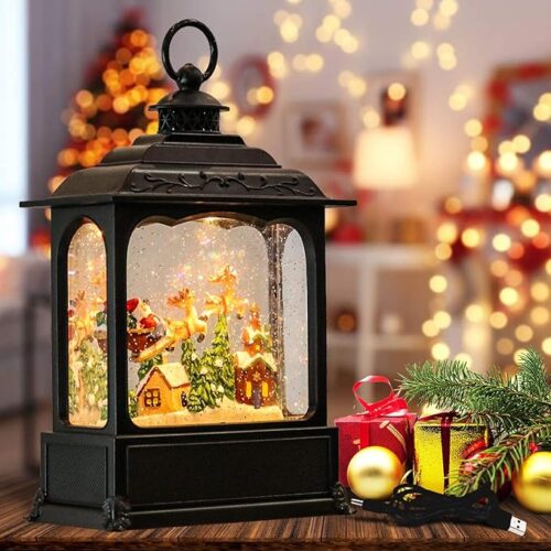 Christmas Musical Snow Globe Lantern
