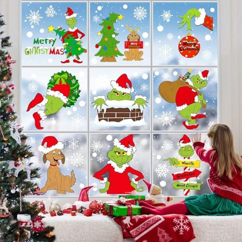 1 Christmas Window Clings Decor