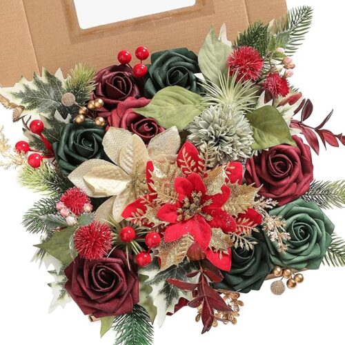 1 Christmas Flowers Greenery Combo Box Set