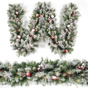 Christmas Garland Flocked 9ft