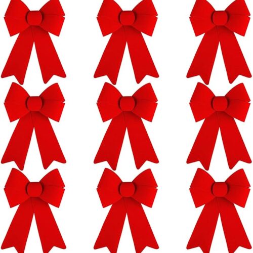 1 Red Christmas Wreaths Bows