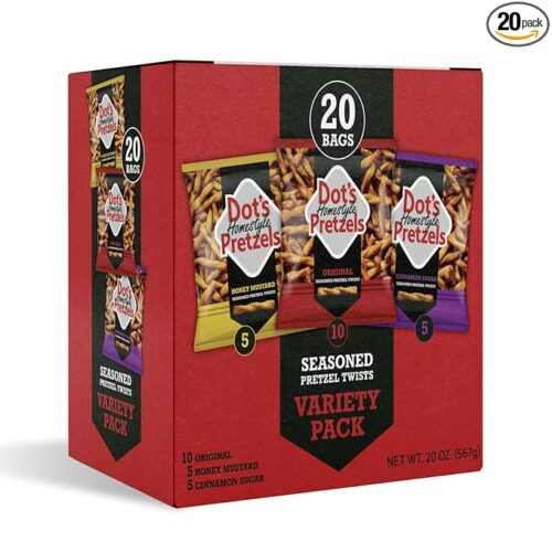 Pretzels Variety Pack, Original, Honey Mustard, and Cinnamon Sugar