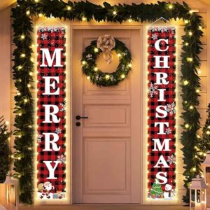 Merry Christmas Lighted Banner for Doorway Porch Yard