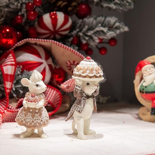 Gingerbread Christmas Mouse Collectible Figurine
