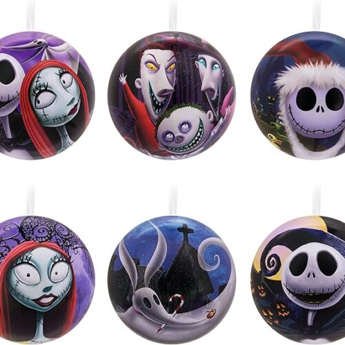 1 The Nightmare Before Christmas Tin Ball Christmas Ornaments