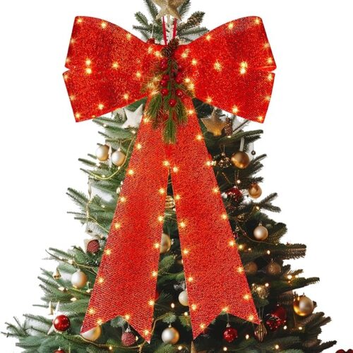 16'' x 24'' Christmas Bows for Wreaths with Timer