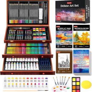 Art Set Drawing Painting Supplies Art Kit with Acrylic Pad