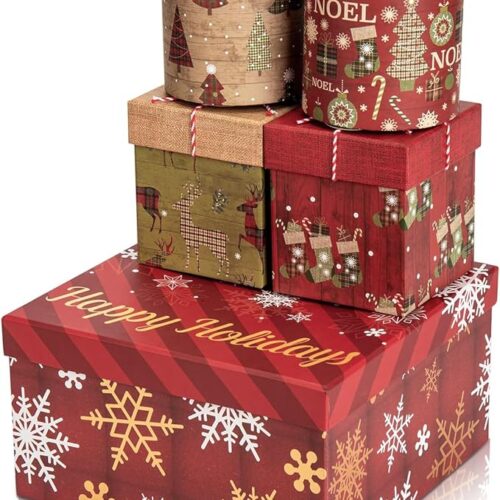 1 5 Pack Nesting Gift Boxes for Presents