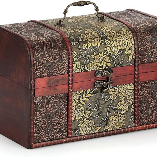 1 Wooden Treasure Storage Box Decorative Box
