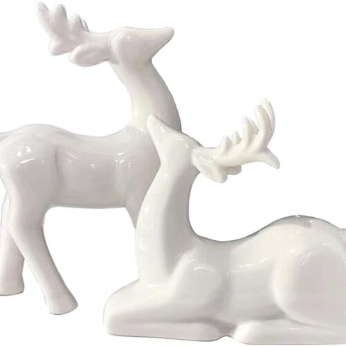 1 Porcelain Christmas Reindeer Figurines