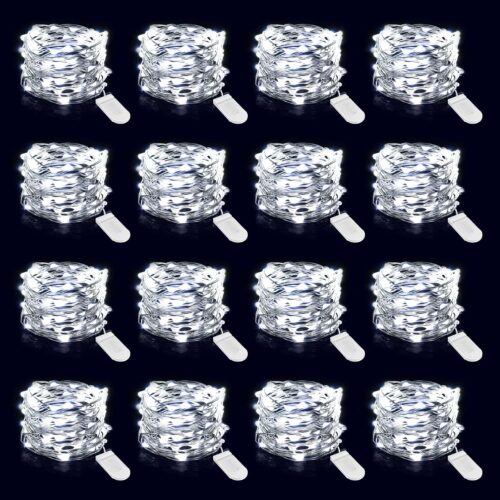 16 Pack Fairy Lights Battery Operated String, 6.5ft 20 Mini LED Lights