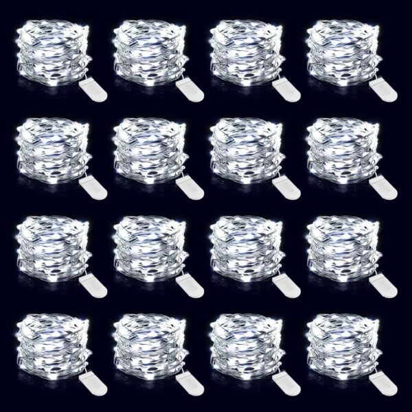 16 Pack Fairy Lights Battery Operated String, 6.5ft 20 Mini LED Lights 1