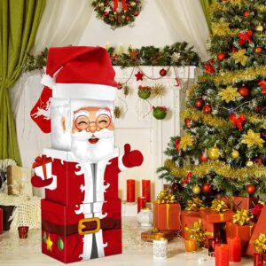Christmas Boxes Decoration 7 Pieces Stacking Boxes Santa Claus Gift Boxes with Lids