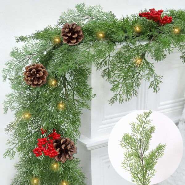 6Ft 20LED Christmas Garland 1
