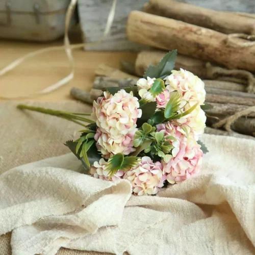 10 Heads Artificial Hydrangea Flowers Bouquet Party Wedding Home Decor