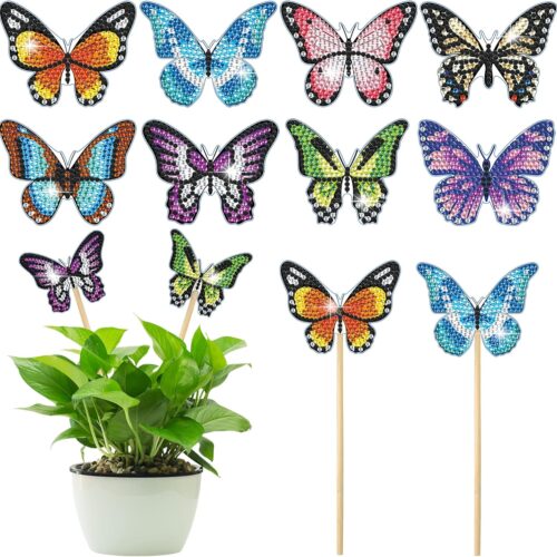 1 8 Pcs Butterfly Diamond Painting Kits