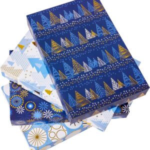 12 Pack 14" Blue Large Christmas Gift Boxes With Lids