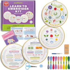 Beginner Embroidery Kit for Adults