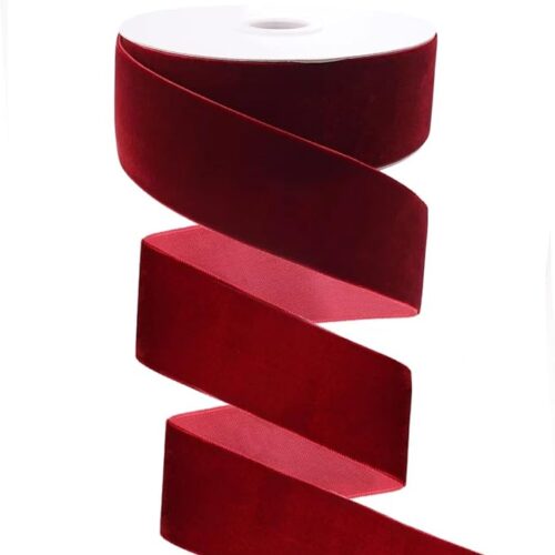 Burgundy Velvet Ribbon Spool