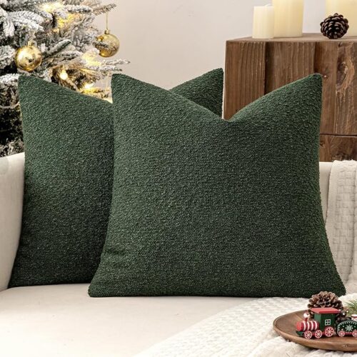 Christmas Dark Green Throw Pillow Covers